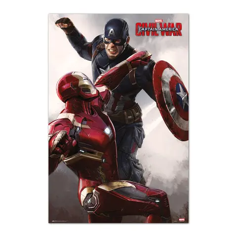 Comprar Poster Captain America Civil War Cap Vs Iron Man 