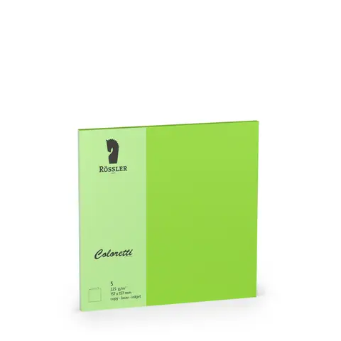 Comprar Tarjeta Doble 157X157 Coloretti 5 Unidades Verde Lima 