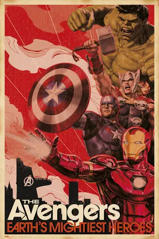 Comprar Poster Marvel Los Vengadores Los Heroes Mas Poderosos De La Tierra 