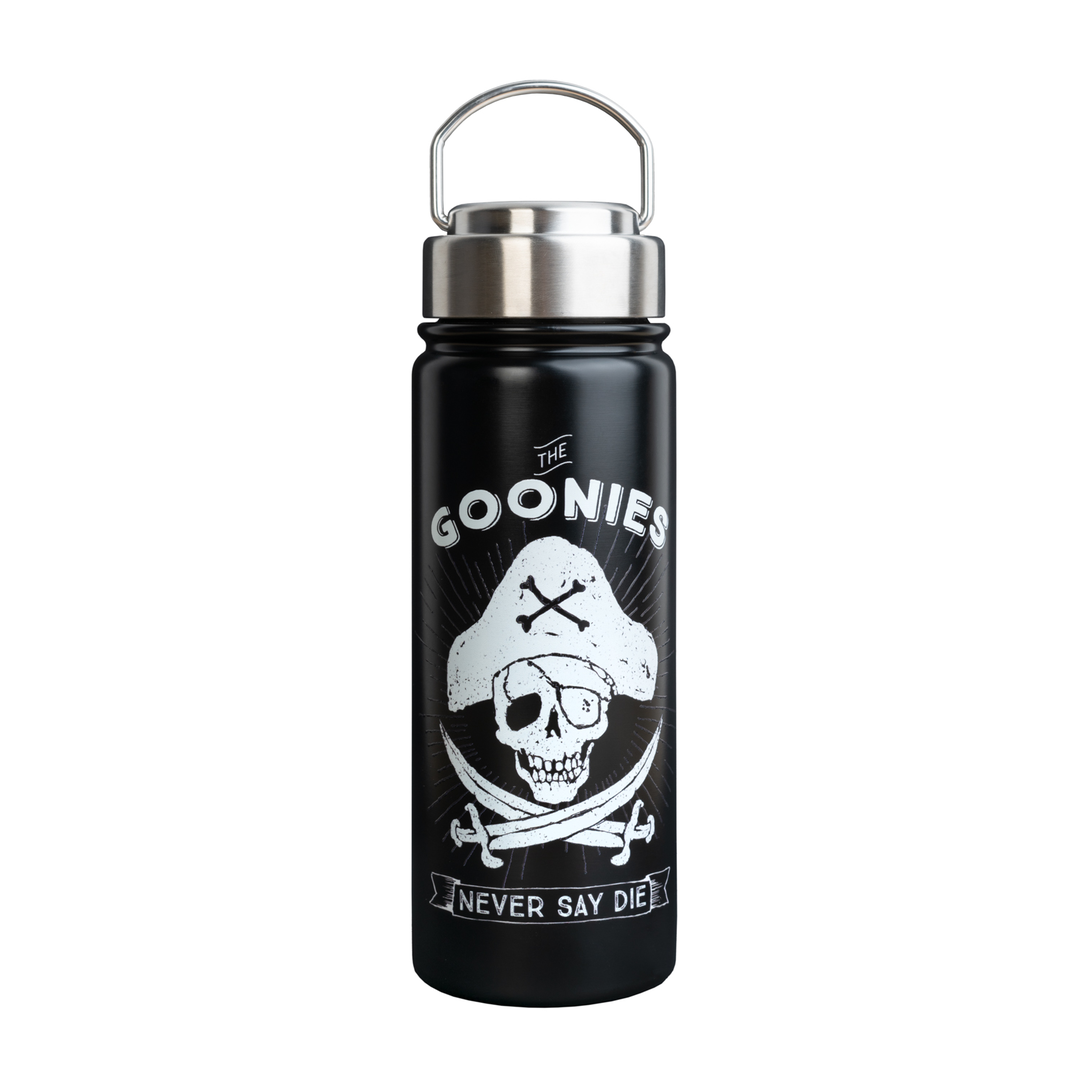 Grupo Erik Botella agua acero inoxidable Los Goonies - Botella agua niños 550ml con asa - Botella termica Frio/Calor - Botella de agua acero inoxidable aislamiento doble pared - Cantimplora
