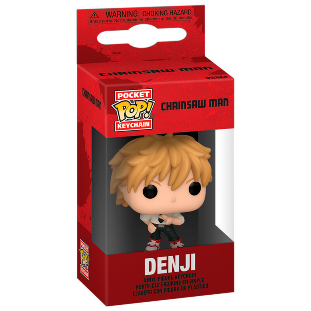 Funko Pop! Keychain: CSM - Denji - Chainsaw Man - Minifigura de Vinilo Coleccionable Llavero Original - Relleno de Calcetines - Idea de Regalo- Mercancia Oficial - Anime Fans - Minifigura