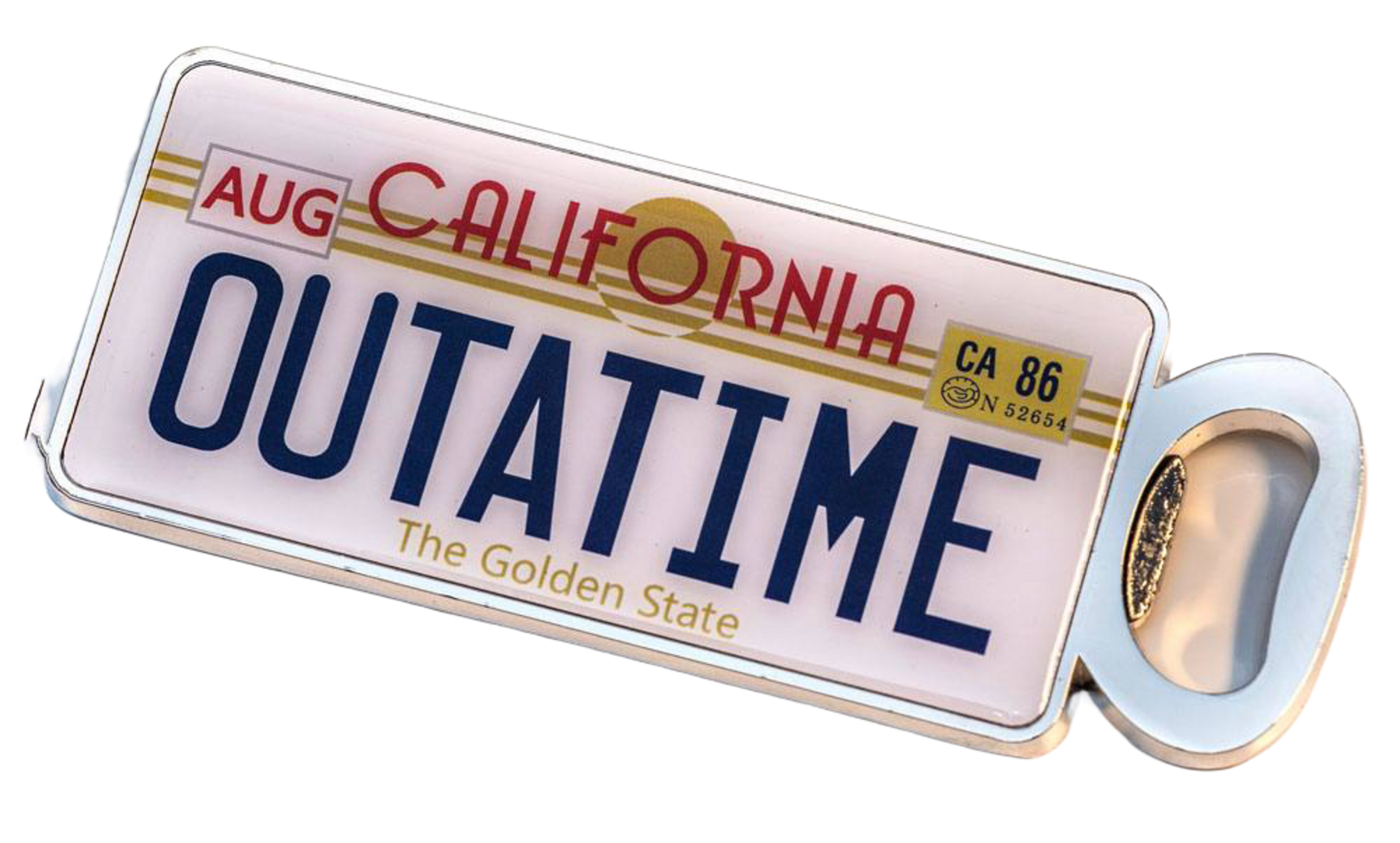 Réplica abrebotellas regreso al futuro outatime