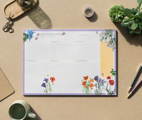 Comprar Bloc Planificador Semanal A3 Wild Flowers Aleman 