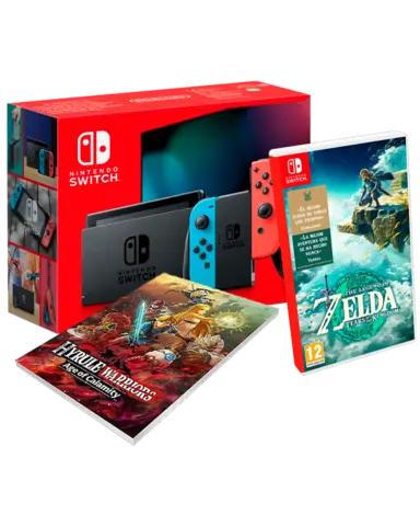 Nintendo Switch JoyCon Neón Azul/Rojo +  The Legend of Zelda: Tears of the Kingdom