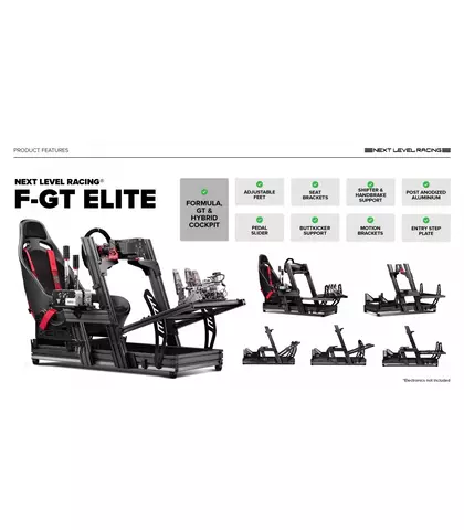 Comprar Cockpit Simulador F-GT de Aluminio Elite Edición Front & Side Mount 