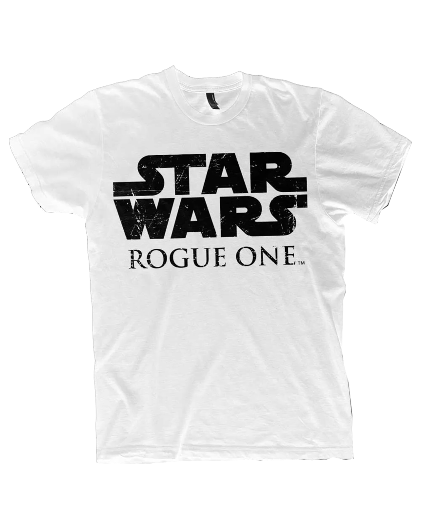 Camiseta Blanca Logo Rogue One Star Wars Talla S