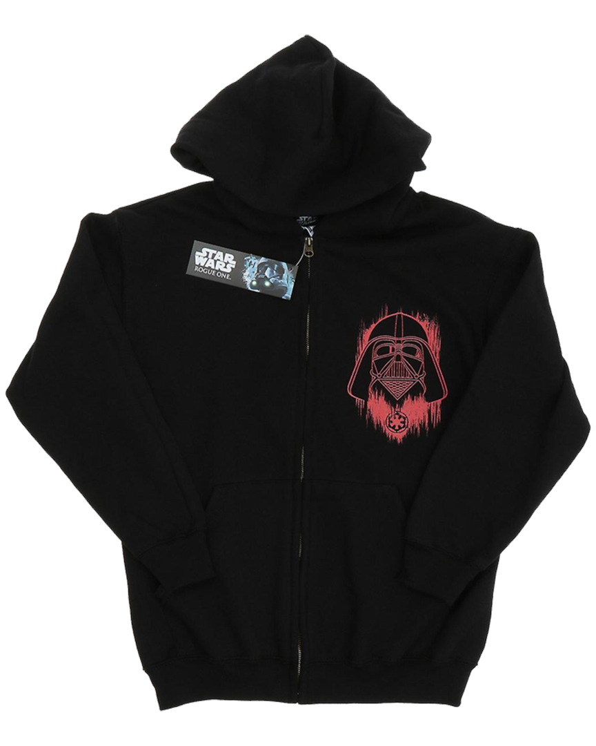 Sudadera negra darth vader estrella de la muerte star wars talla s