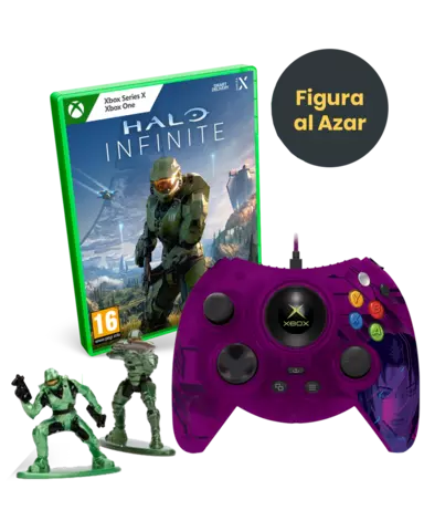Halo Infinite + Mando Duke Xbox Edición Halo 20th Anniversary Cortana Hyperkin Morado