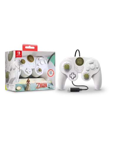 Comprar Mando Pro Fight Pad con Cable - Zelda Blanco Switch