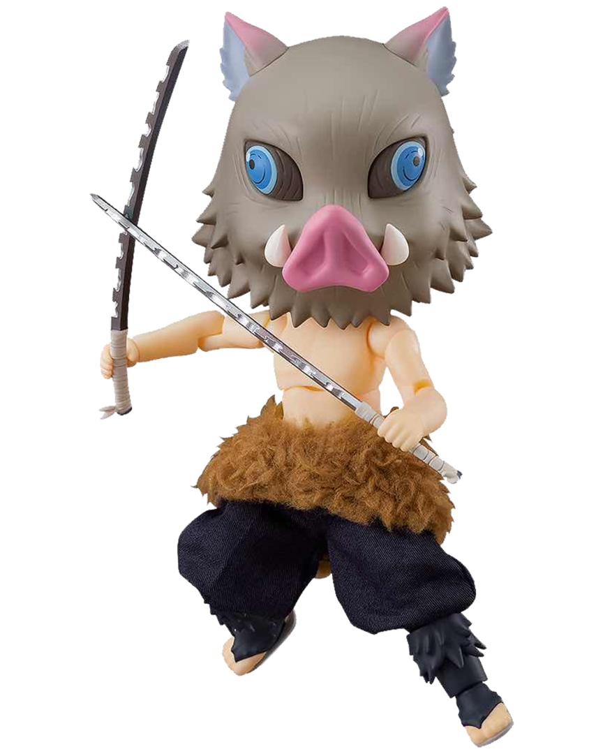 Figura inosuke demon slayer: kimetsu no yaiba nendoroid doll 14cm