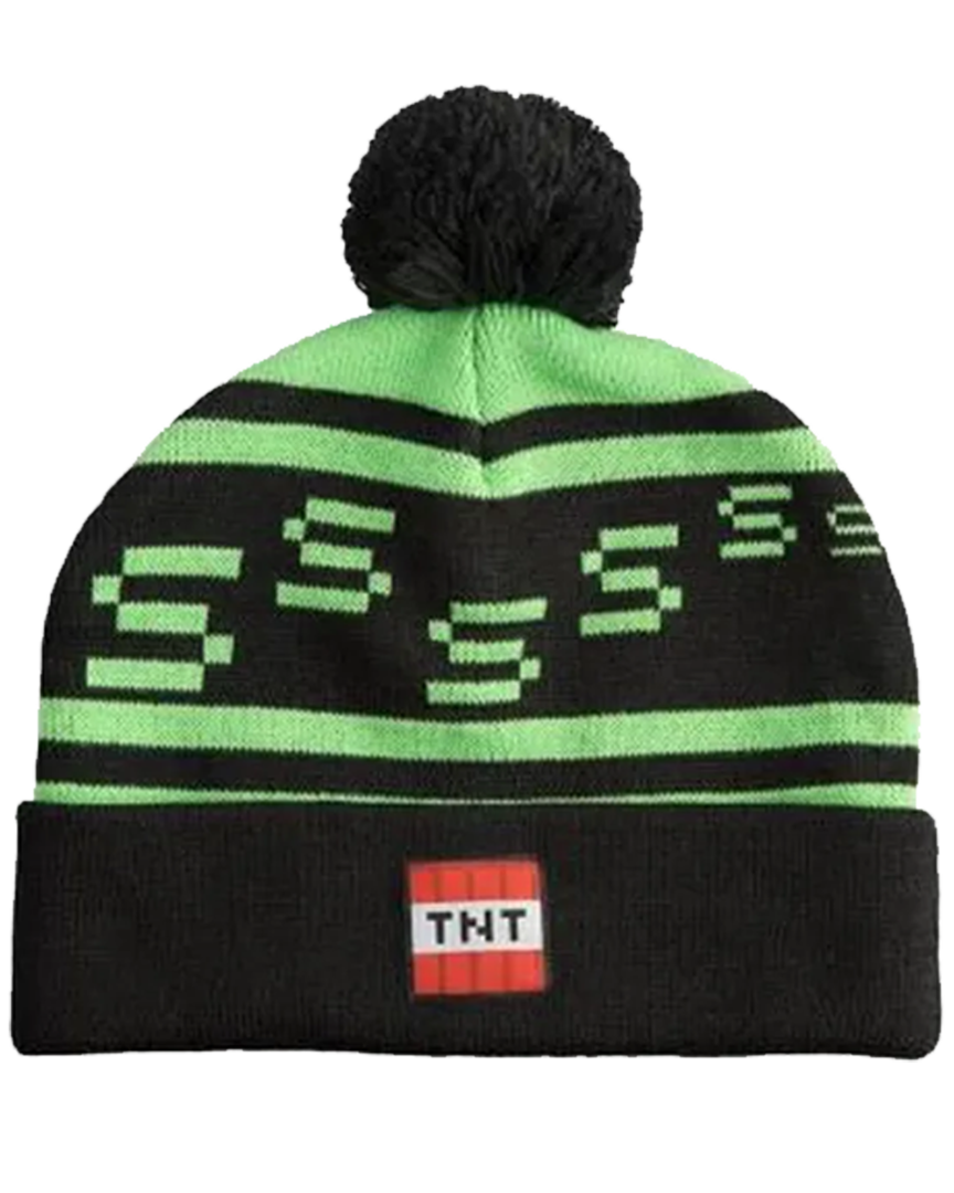 Gorro jinx minecraft negro/verde