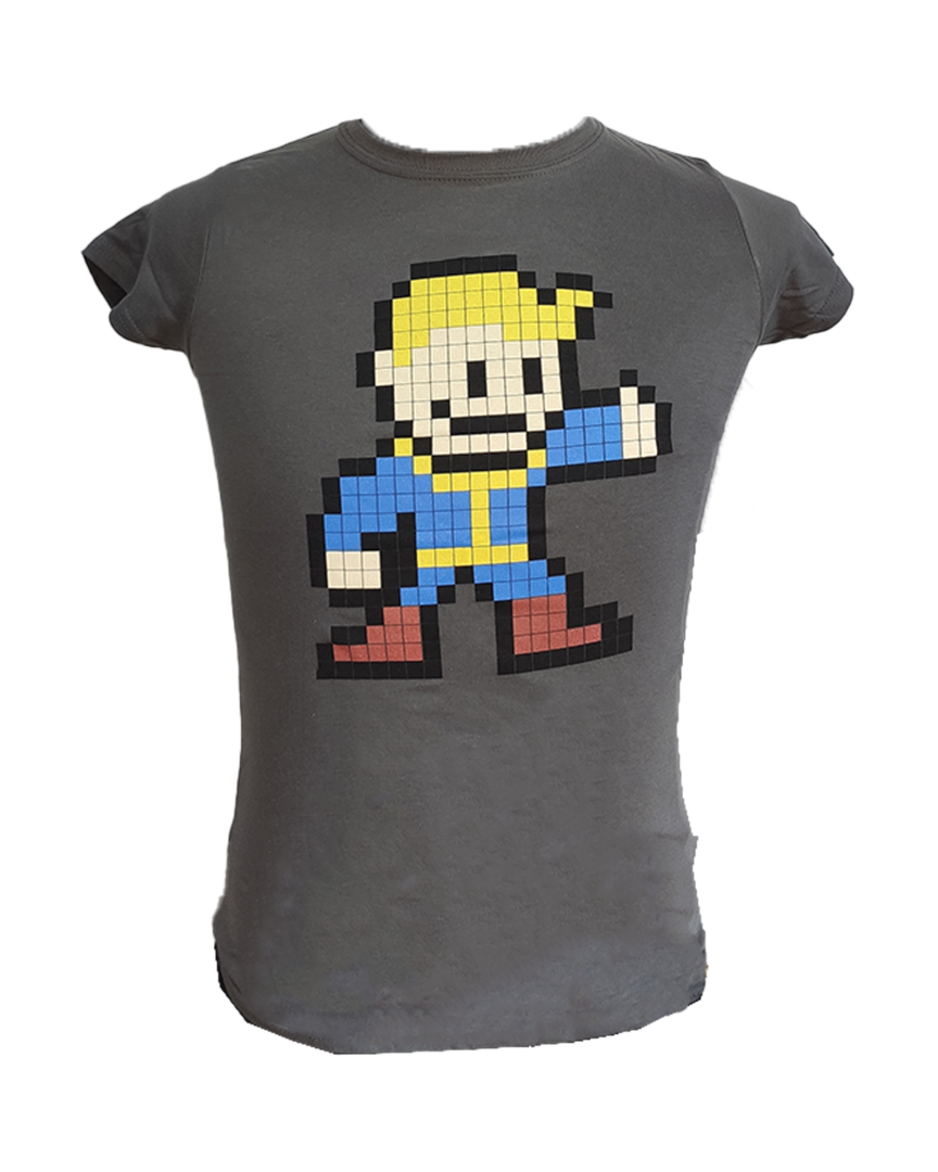 Camiseta gris mujer 8 bit fallout talla xl