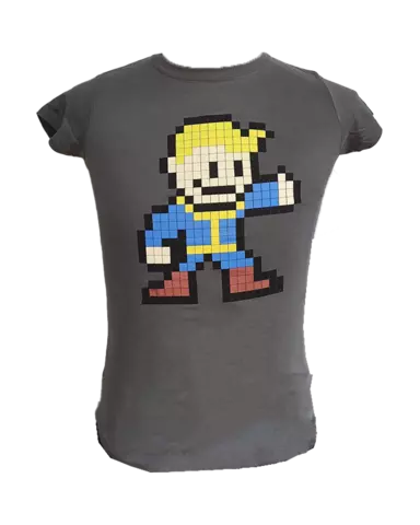 Comprar Camiseta Gris Mujer 8 Bit Fallout Talla L Talla L
