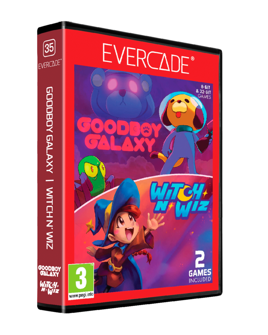 Cartucho evercade goodboy galaxy witch n wiz