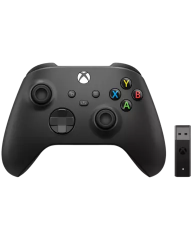 Comprar Mando Xbox Carbon Black + Adaptador Wireless - Xbox Series, Xbox One, PC, Mandos, Oficial Microsoft