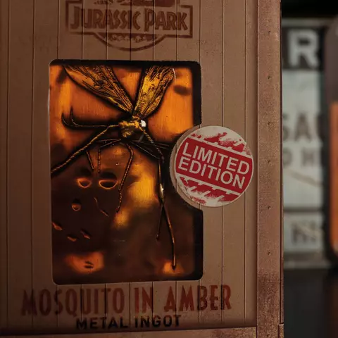 Reservar Réplica Lingote Mosquito en Ámbar Jurassic Park Edición Limitada Fanattik Limitada