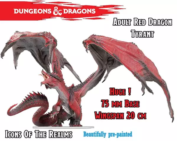 Reservar Figura Adult Red Dragon Tyrant Dungeons & Dragons - Icons Of The Realms Wizkids Figuras