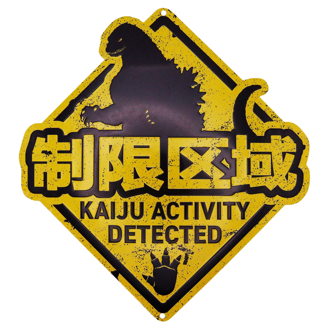 Señal godzilla kaiju tin sign fanattik