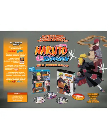 Comprar Naruto Shippuden Box 12 Episodios 294 a 319 Edición Bluray Box 12 Bluray