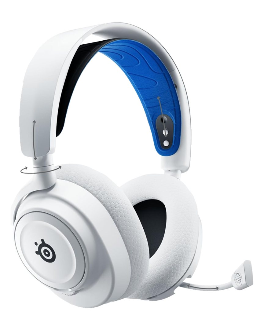 Steelseries ARCTIS NOVA 7P WHITE Auriculares Inalámbrico Diadema Juego Bluetooth Azul, Blanco