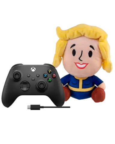 Comprar Mando Inalámbrico Carbon Black + Cable USB-C + Peluche Vault Girl Fallout Stubbins Xbox Series Carbon Black Vault Girl USB-C