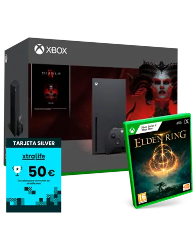 Comprar Xbox Series X 1TB + Diablo IV + Elden Ring + Tarjeta Regalo Silver 50€ Xbox Series Pack Diablo Elden Ring