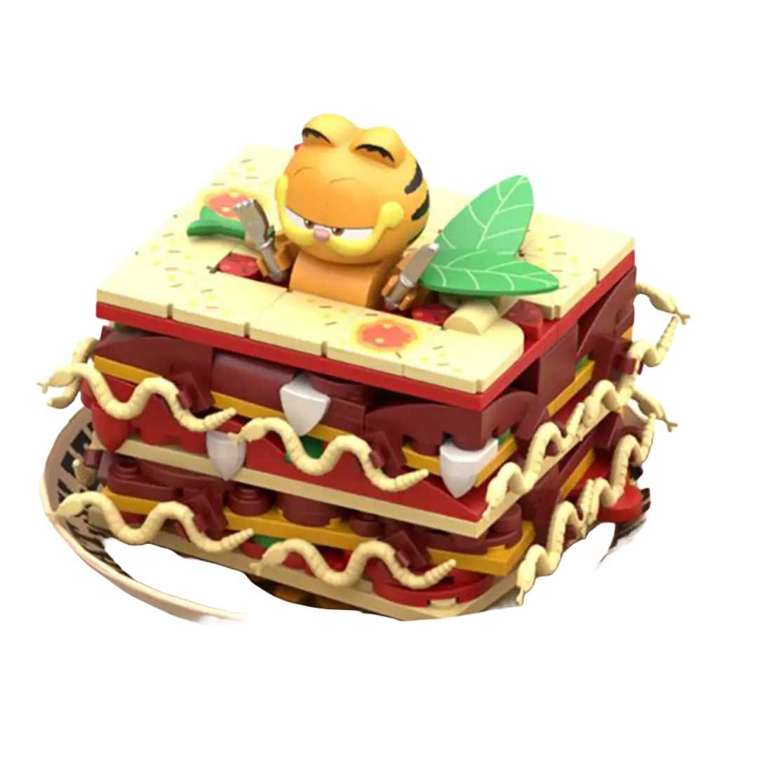 Garfield lasagna set construccion 9 cm garfield foodie series