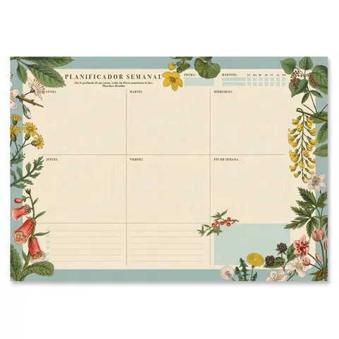Comprar Bloc Planificador Semanal A3 Botanical Español 