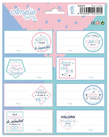 Comprar Etiquetas Adhesivas Amelie Pastel Collection 