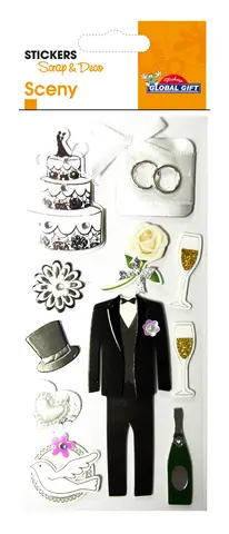 Comprar Pegatinas Sceny Scrap & Deco Boda El Relieve 