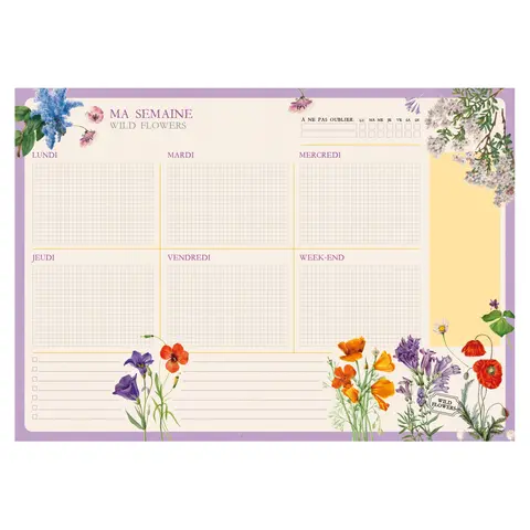 Comprar Bloc Planificador Semanal A3 Wild Flowers Frances 