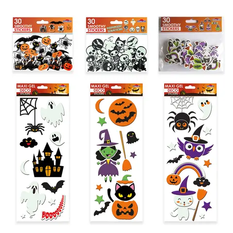 Pack Stickers Halloween Espuma Y Maxi Gel