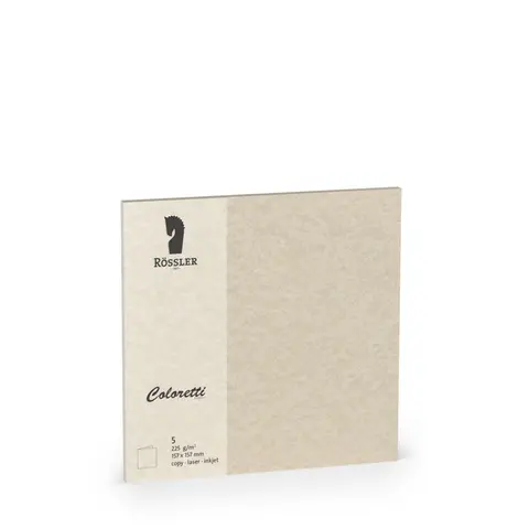 Comprar Tarjeta Doble 157X157 Coloretti 5 Unidades Pergamino Marrón 