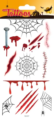 Comprar Tatuajes Temporales Halloween Teleranas Y Cicatrices 