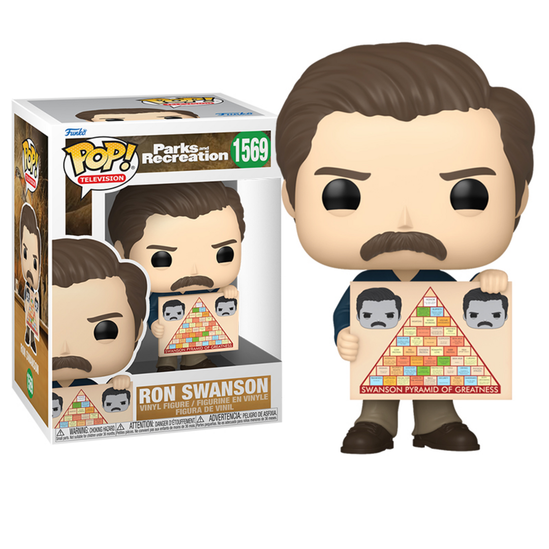 Parks And Recreation - POP Ron Swanson With Swanson Pyramid Of Greatness