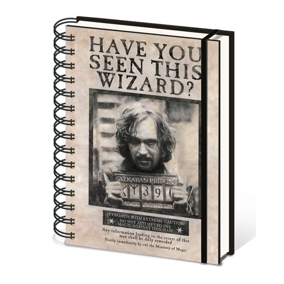 Harry potter - cuaderno a5 espiral sirius black