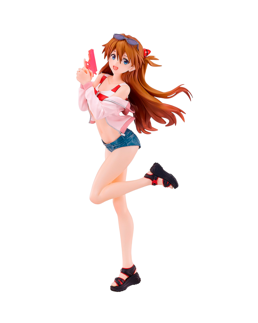 Figura asuka shikinami langley rebuild of evangelion beach queens pop up parade l 22cm