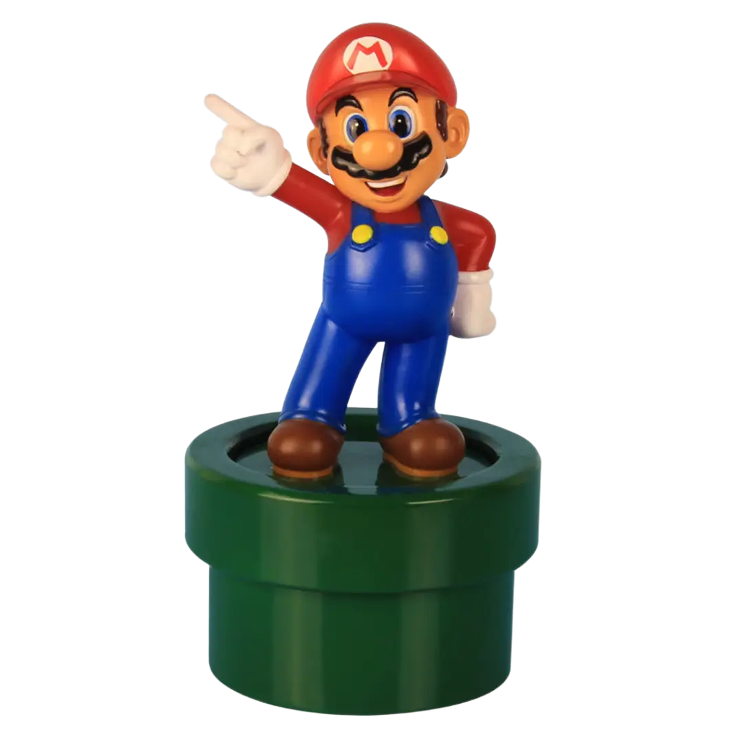 Lámpara Figura Super Mario - Lámpara Oficial Nintendo, Decoración para Oficina o Hogar, Funciona a Pilas
