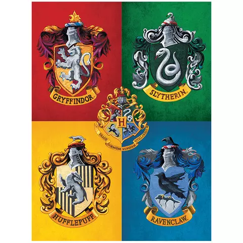 Harry Potter - Lienzo 30X40 Colourful Crests