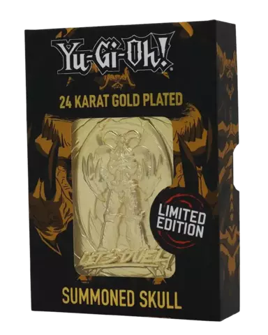 Lingote Metálico Summoned Skull Yu-Gi-Oh! Limited Edition 24k Gold Plated Metal Card