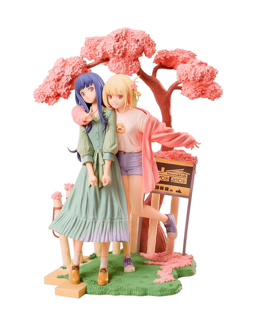Pack 2 figuras chisato nishikigi & takina inoue lycoris recoil spring ver. aniplex
