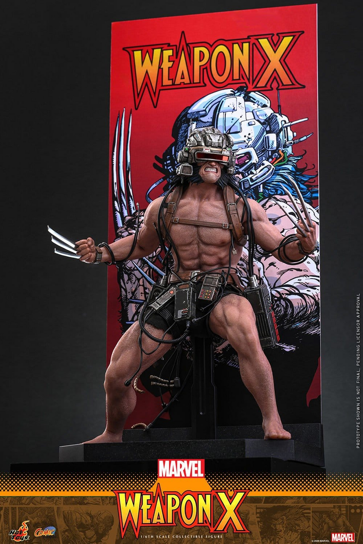 Figura weapon x marvel comic masterpiece 1/6 hot toys