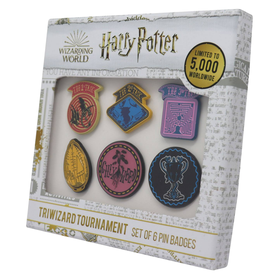 Set de 6 pins torneo de los tres magos harry potter edición limitada fanattik