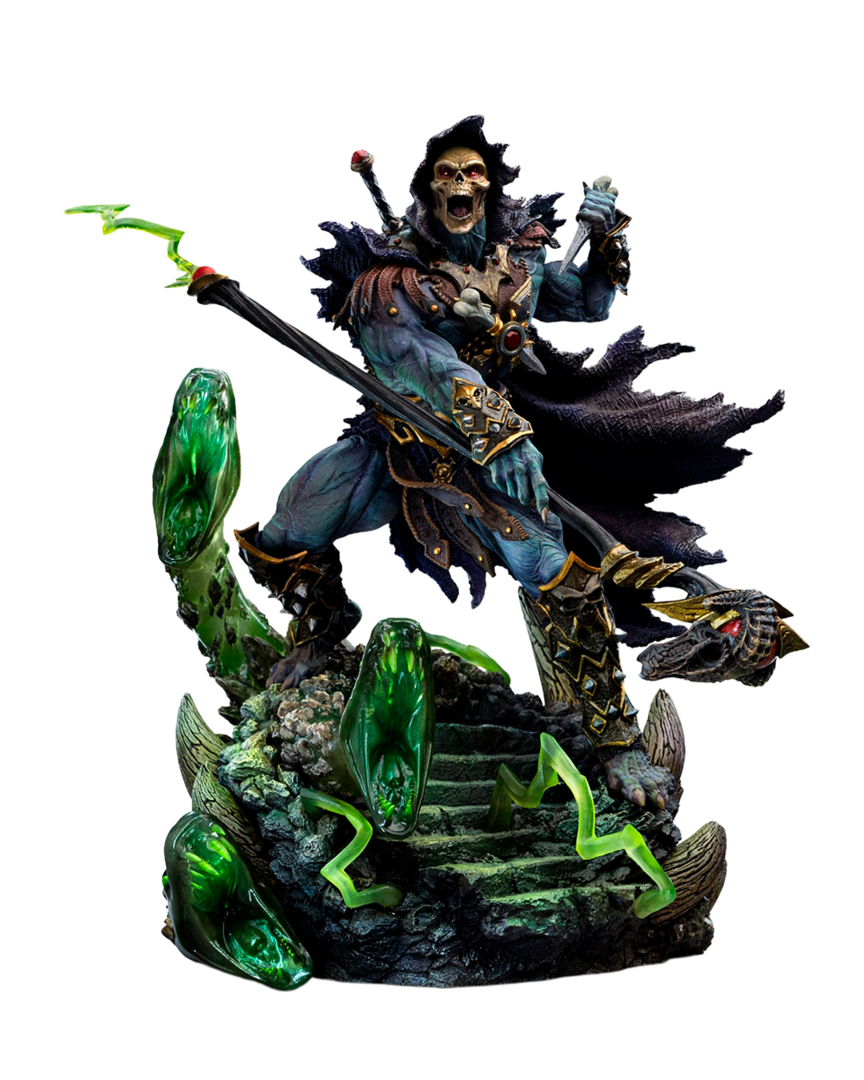 Figura skeletor unleashed masters of the universe 1/10 deluxe iron studios
