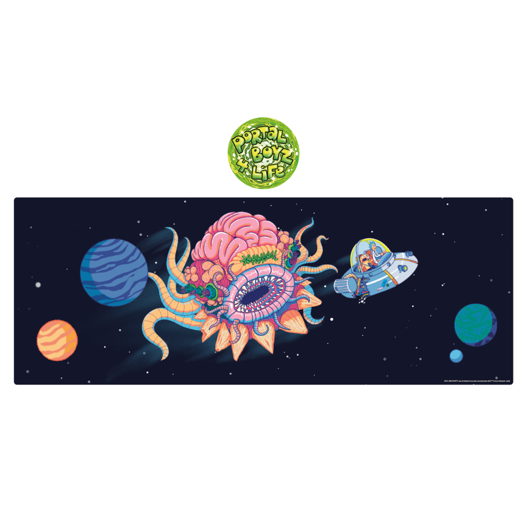 Rick & morty desk pad & coaster set