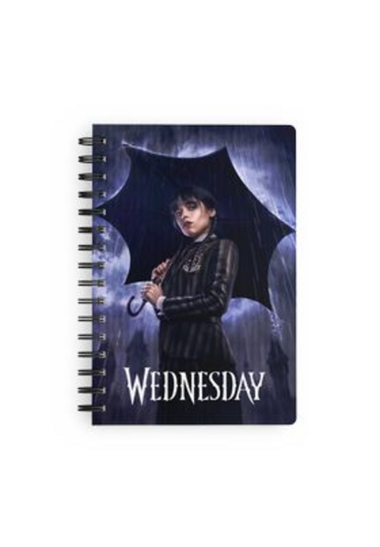 Libreta efecto 3d lluvia wednesday