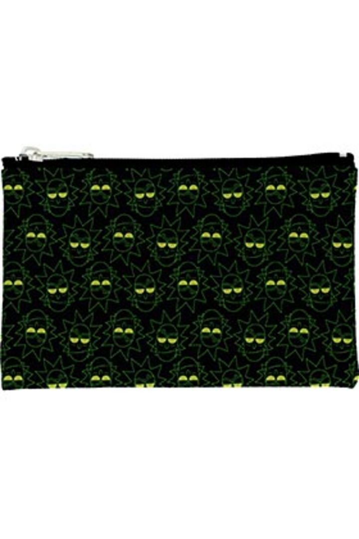 Estuche Rectangular Rick Pattern Verde Rick Y Morty