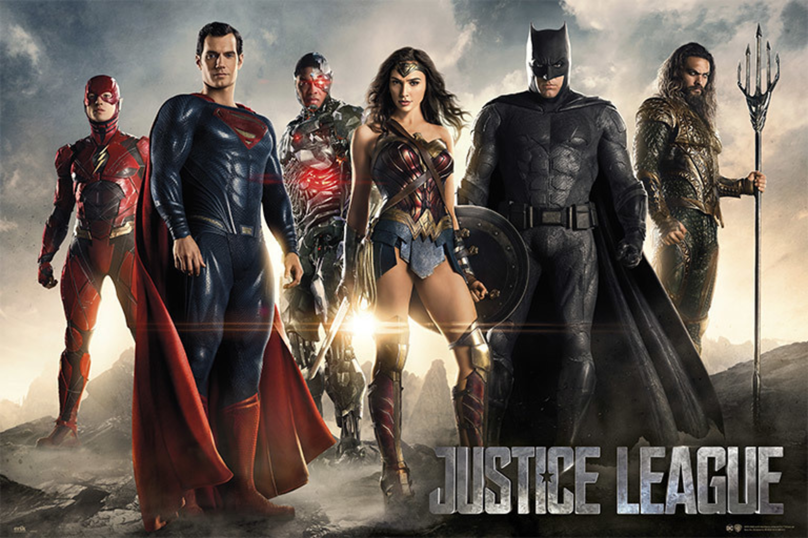 Poster dc comics liga de la justicia personajes pelicula