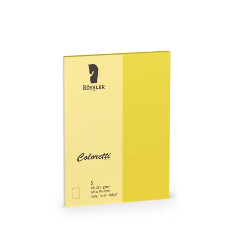 Comprar Tarjeta A6 Doble Coloretti 5 Unidades Amarillo 