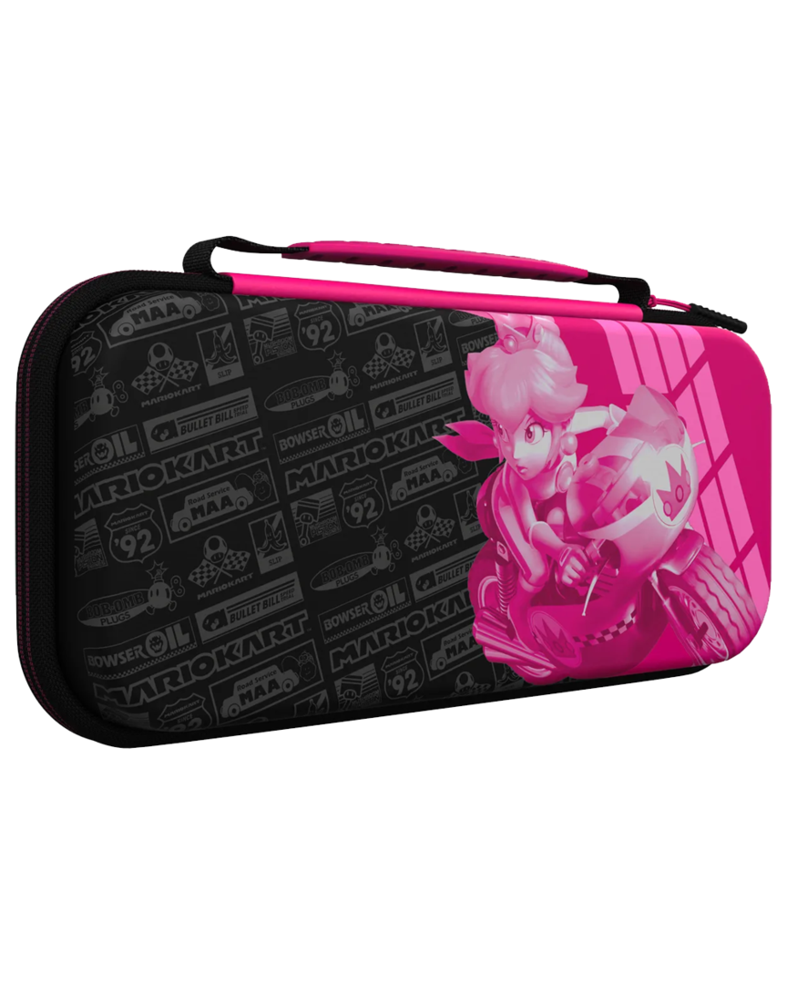 Funda de viaje grand prix peach (glow in the dark) con licencia oficial nintendo